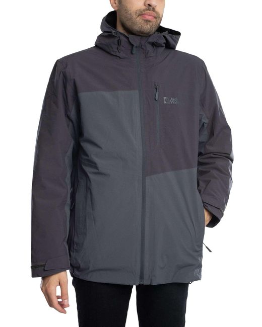 Jack Wolfskin Gray Feldberg 3 In 1 Jacket for men