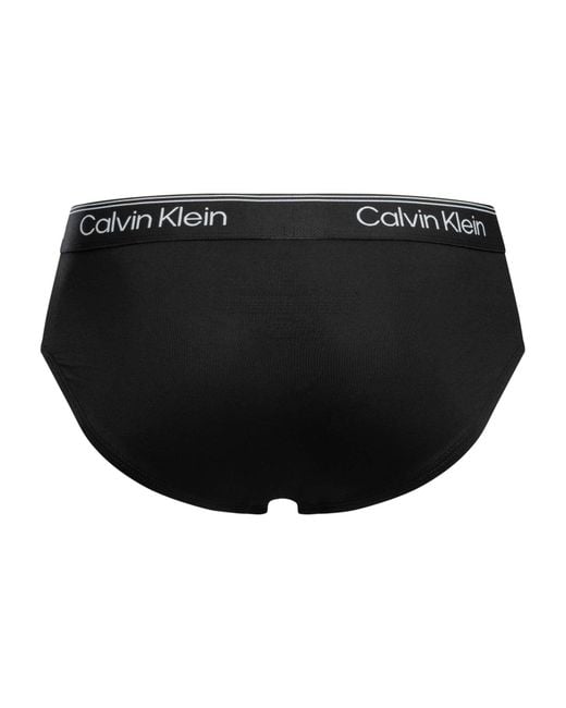 Calvin Klein Black 5 Pack Microfiber Stretch Hip Briefs for men