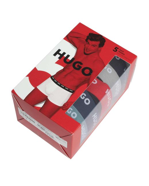 HUGO Black 5 Pack Trunks for men