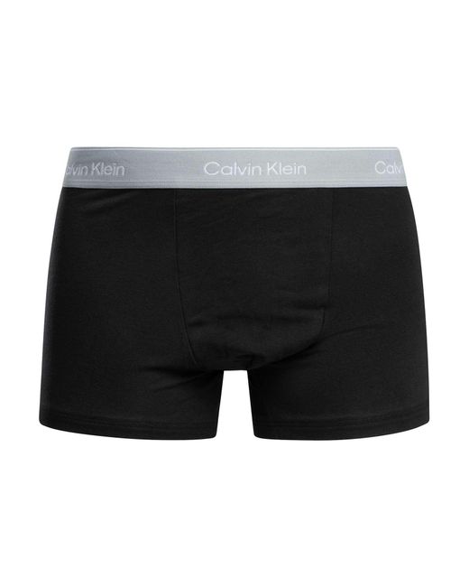 Calvin Klein Black 3 Pack Icon Relaxed Fit Trunks for men