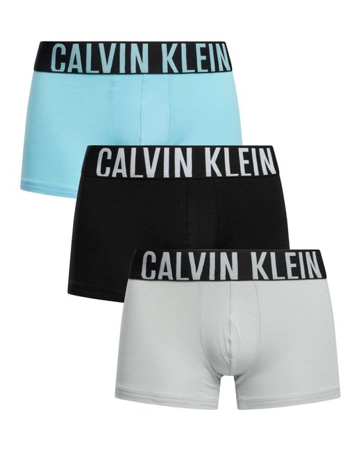 Calvin Klein White 3 Pack Intense Power Trunks for men