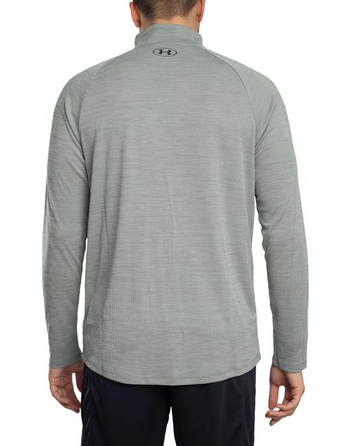 Under Armour Gray Tech Textured Track Top for men