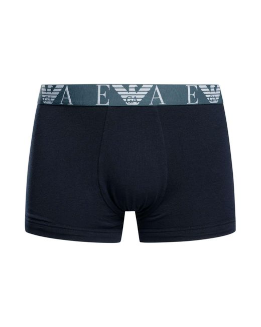 Emporio Armani Blue 3 Pack Trunks for men