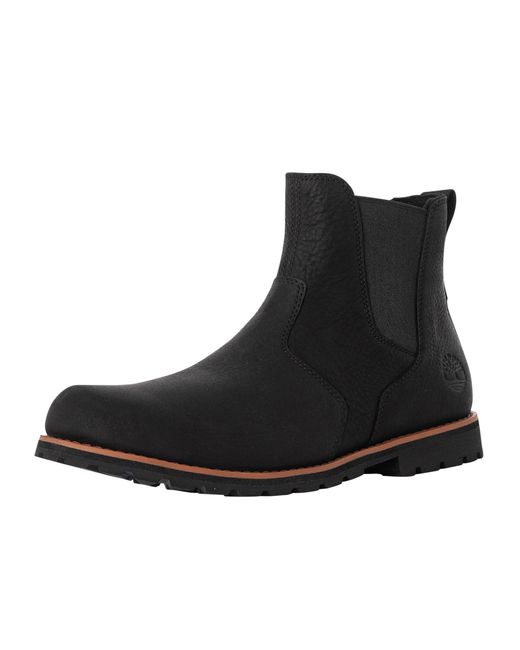 Timberland Black Attleboro Chelsea Leather Boots for men