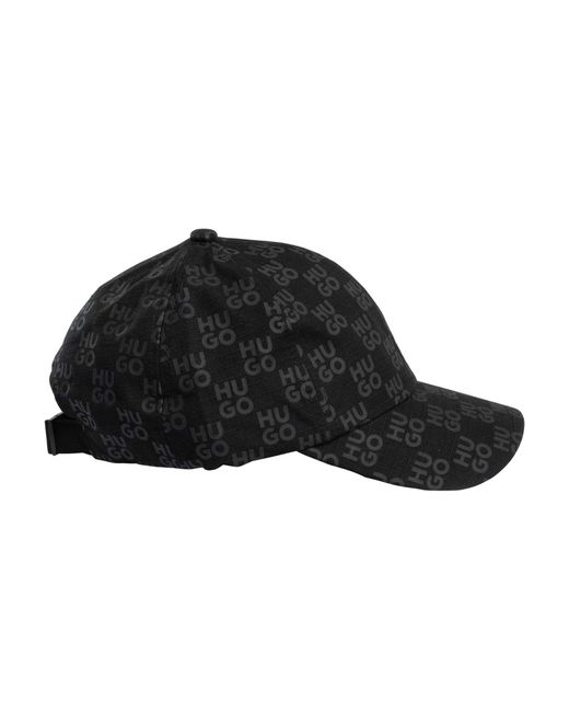 HUGO Black Jake Pattern Cap for men