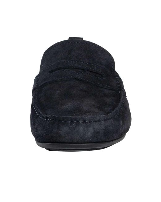 Tommy Hilfiger Blue Core Suede Driver Shoes for men