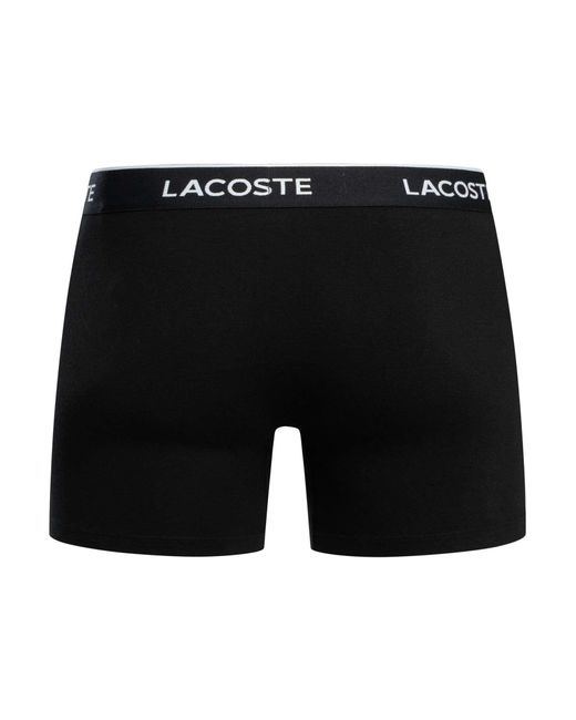 Lacoste Black 3 Pack Boxer Briefs for men