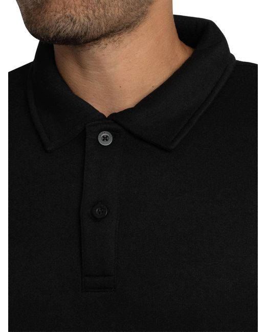Jack & Jones Black Bradley Polo Sweatshirt for men
