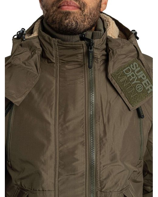 Superdry Brown Hooded Arctic Windcheater Jacket for men