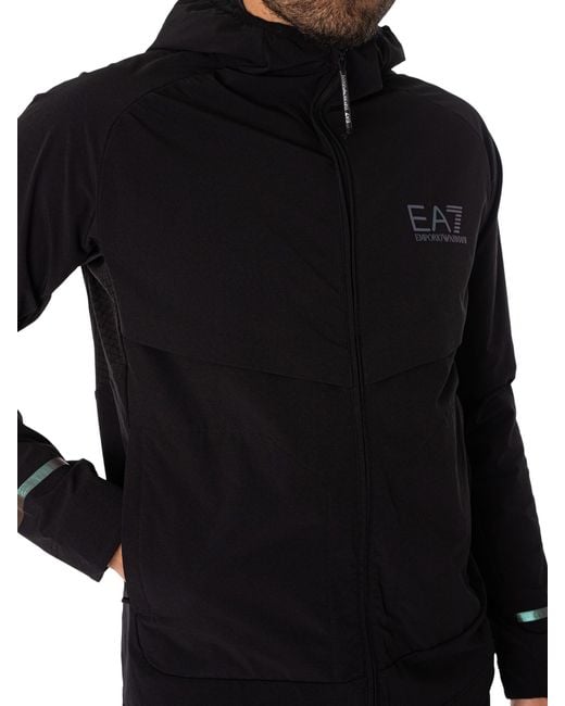 EA7 Black Logo Lightweight Jacket for men