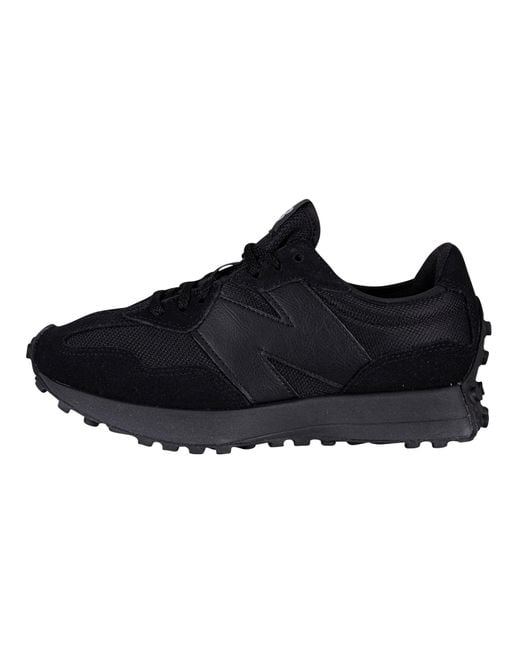 New Balance Black 327 Suede Trainers for men