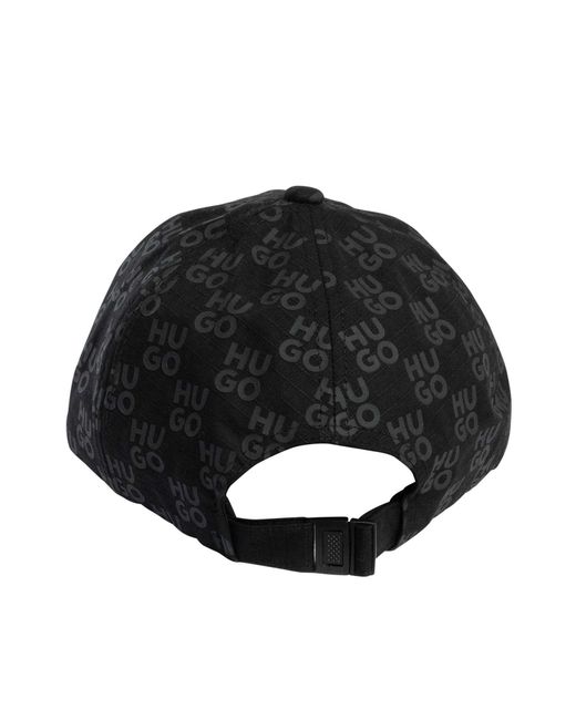 HUGO Black Jake Pattern Cap for men