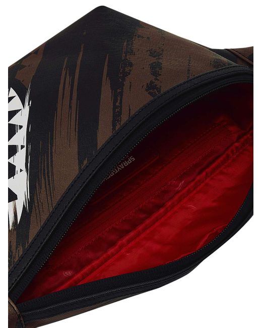 Sprayground Black Smeared Grunge Savvy Crossbody Bag for men