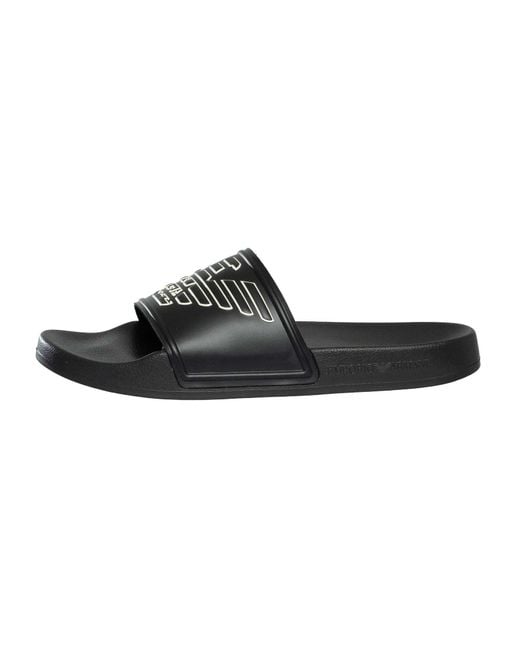 Emporio Armani Black Scarpe Slider for men