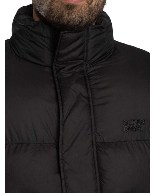 Superdry Black Non Hooded Tech Puffer Jacket for men