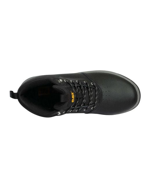 Caterpillar Black Apa Cush Sport Leather Boots for men