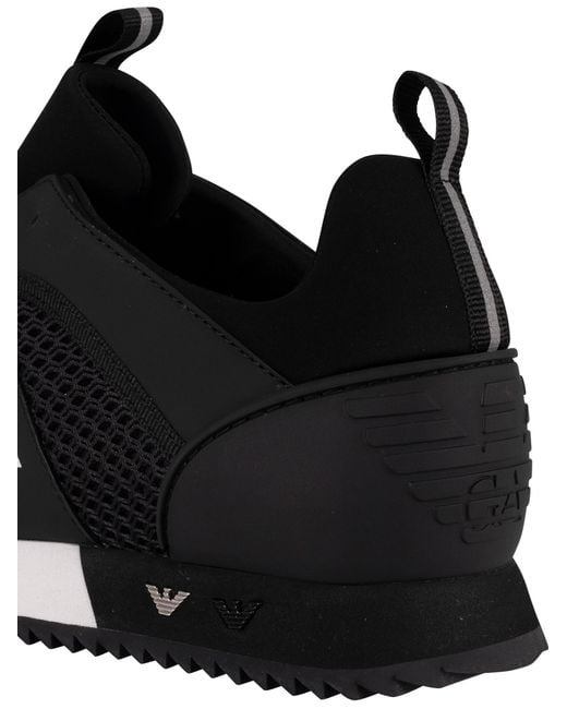EA7 Black Woven Trainers for men