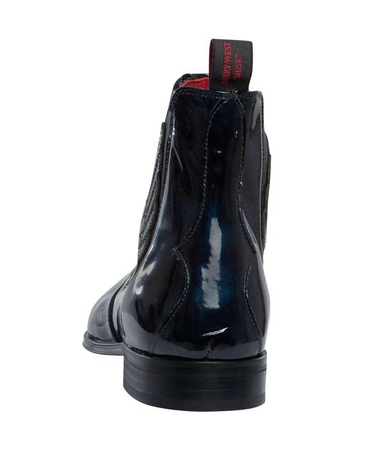Jeffery West Blue Wings Leather Chelsea Boots for men