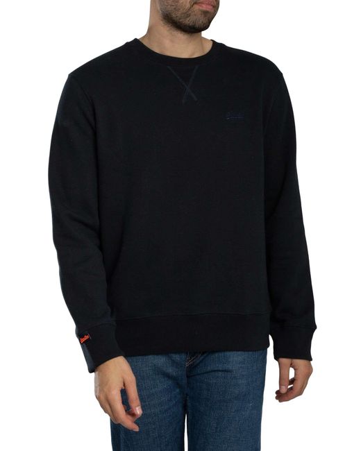 Superdry Blue Essential Logo Sweatshirt for men