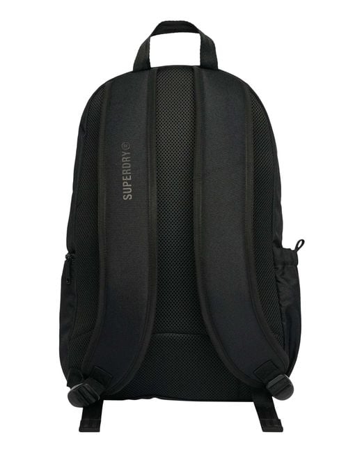 Superdry Black Company Logo Backpack for men