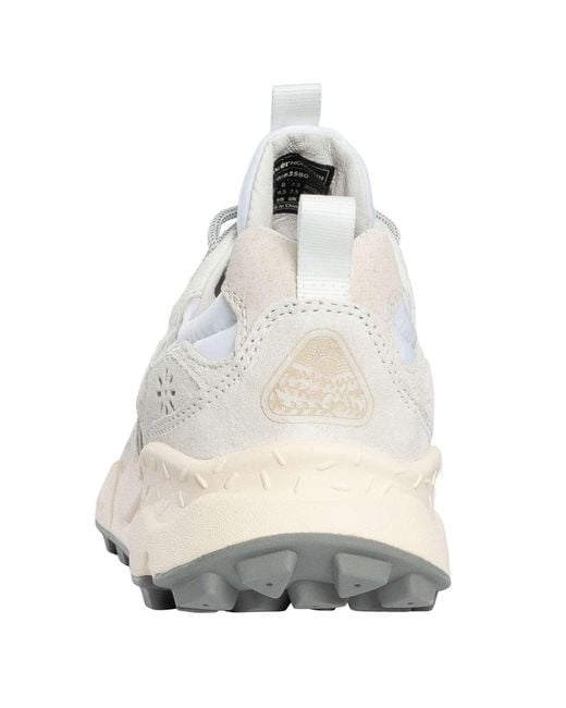 Flower Mountain White Yamano Suede Trainers for men