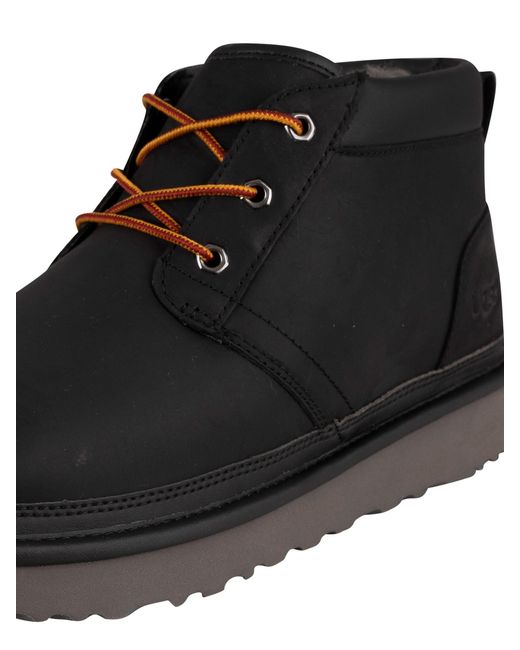 UGG Neumel Utility Leather Boots in Black for Men Lyst