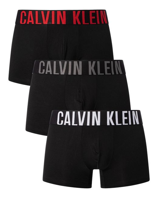 Calvin Klein Black 3 Pack Intense Power Trunks for men