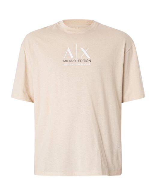 Armani Exchange White Logo Graphic T-shirt for men