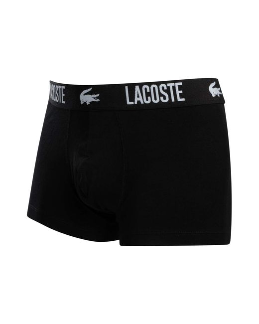 Lacoste Black 3 Pack Trunks for men