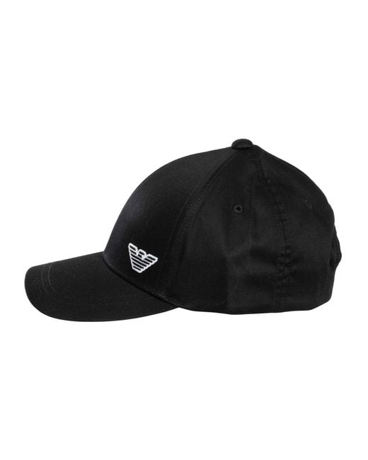 Emporio Armani Black Logo Baseball Cap for men