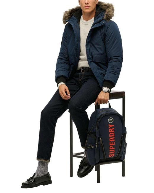 Superdry Blue 21l Tarp Backpack for men