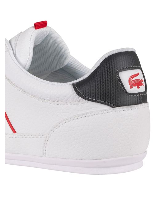 Lacoste mens giron trainers dark red deals