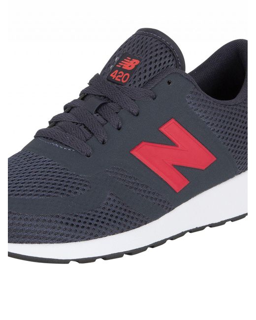 new balance grey red 420 trainers new balance grey red 420 trainers