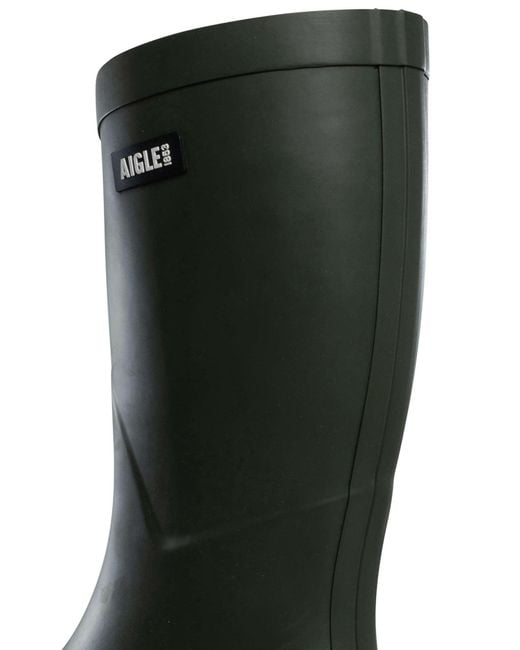 Aigle Green Mid Rain Wellington Boots for men