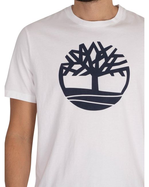 Timberland White Branded T-shirt for men