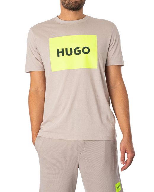 HUGO Yellow Dulive222 Graphic T-shirt for men