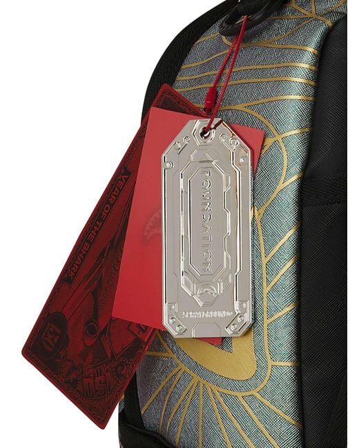 Sprayground Green 20l Foundation Crystal Iridescent Shark Backpack for men