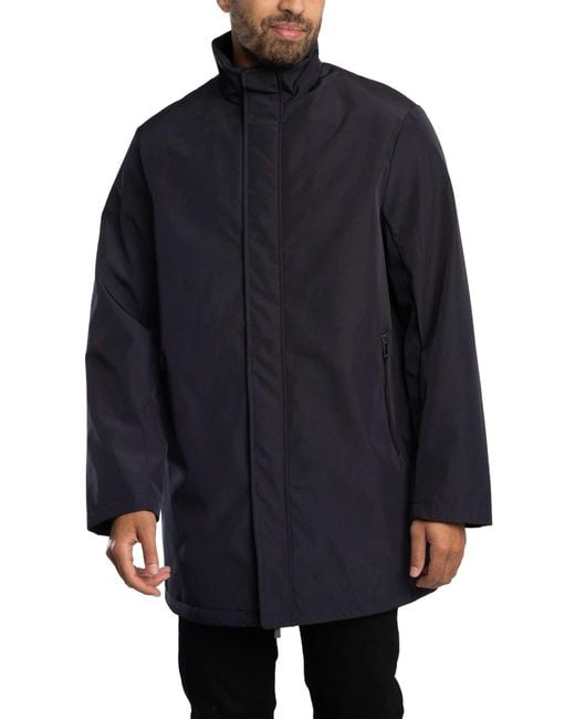 ARMANI EXCHANGE Blue Box Logo Trech Coat for men