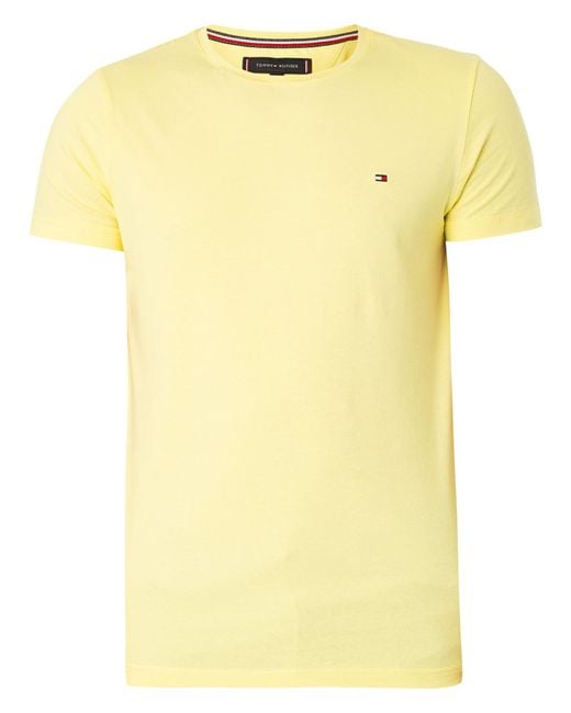 Tommy Hilfiger Yellow Stretch Extra Slim T-shirt for men