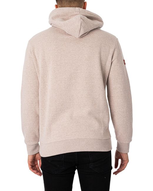 Superdry Pink Workwear Flock Graphic Pullover Hoodie for men