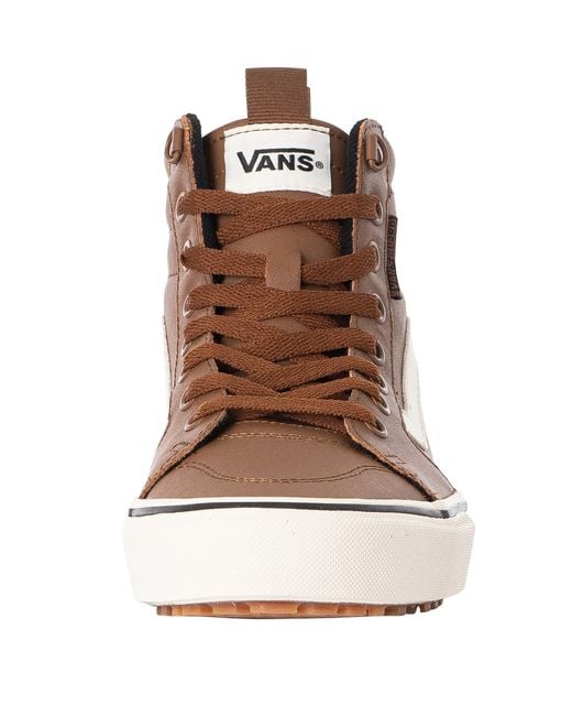Vans Filmore Hi Guard Leather Trainers in Brown for Men Lyst Canada