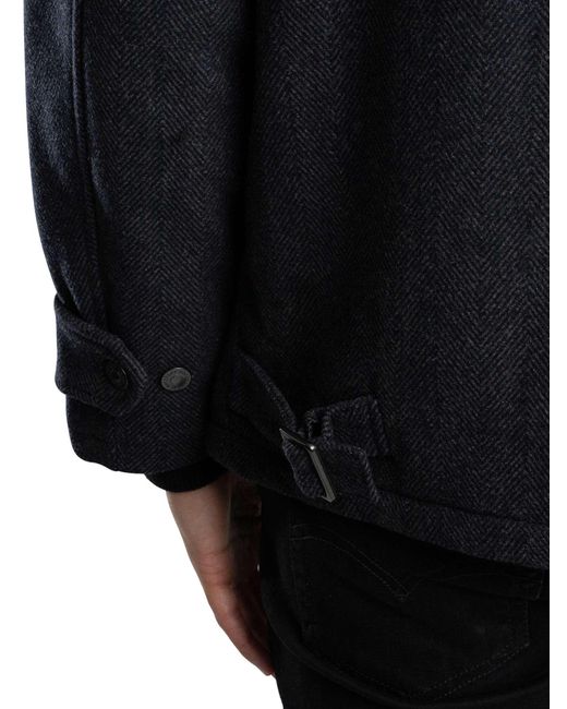 Superdry Black Merchant Wool Chore Jacket for men