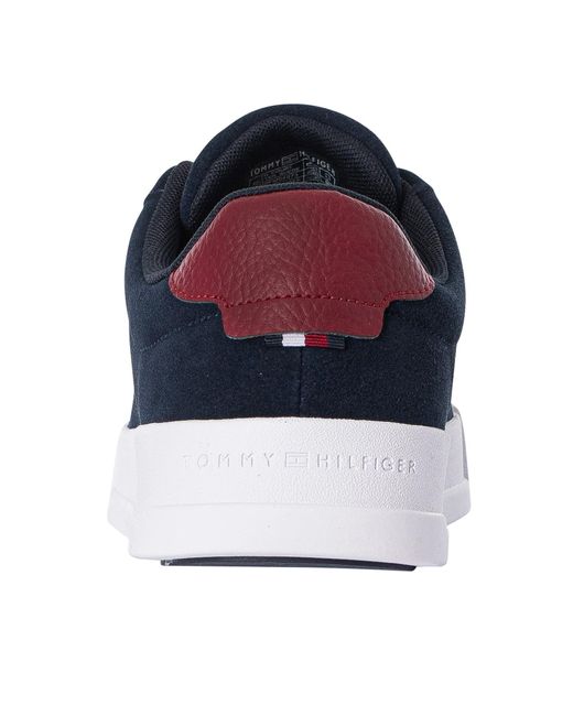 Tommy Hilfiger Blue Court Better Suede Trainers for men