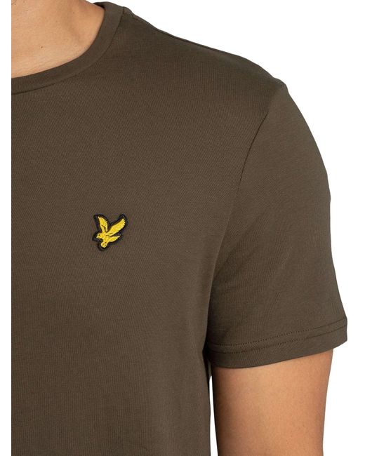 Lyle & Scott Green Plain T-shirt for men
