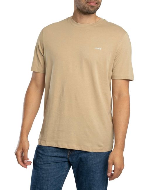 HUGO Natural Dero222 Logo T-shirt for men