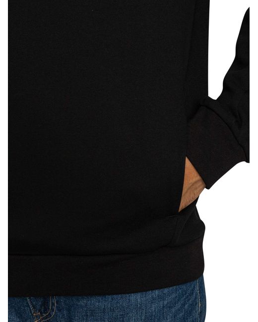 EA7 Black Two Tone Pullover Hoodie for men