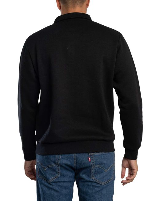 Jack & Jones Black Bradley Polo Sweatshirt for men