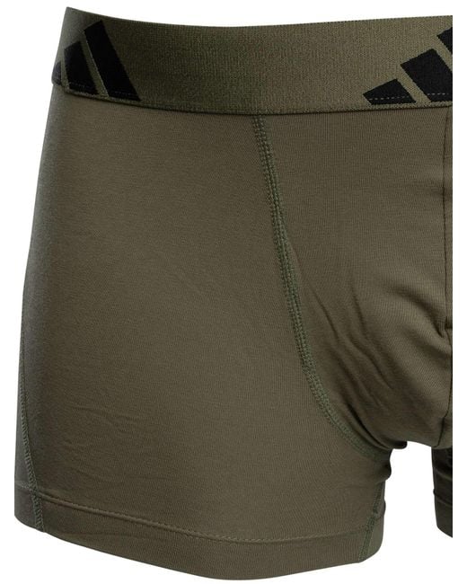 Adidas Blue 3 Pack Active Flex Cotton Trunks for men