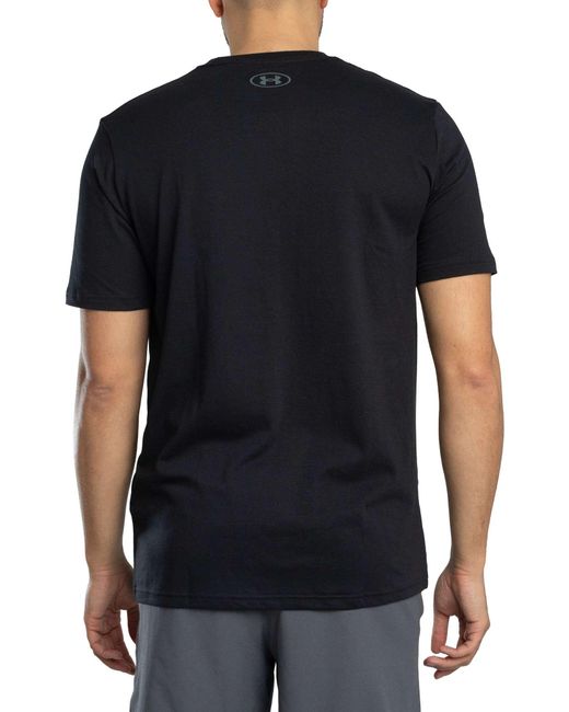 Under Armour Black Loose Boxed Sports Graphic T-shirt for men