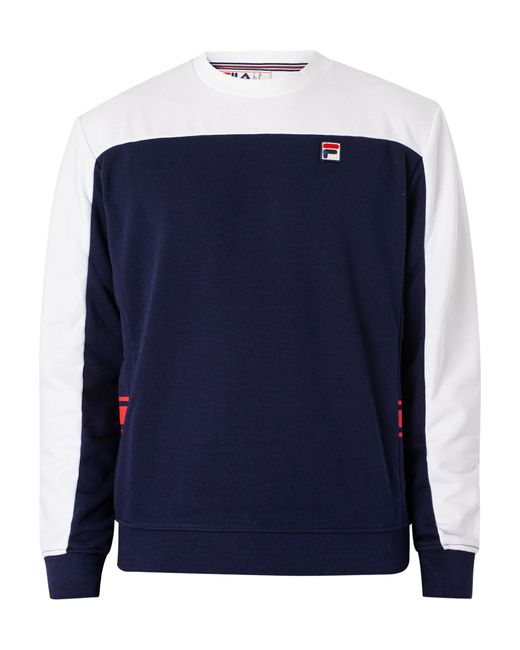 Fila Blue Matt Colour Block Sweatshirt for men